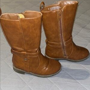 Place Brown Girls Boots Faux Leather